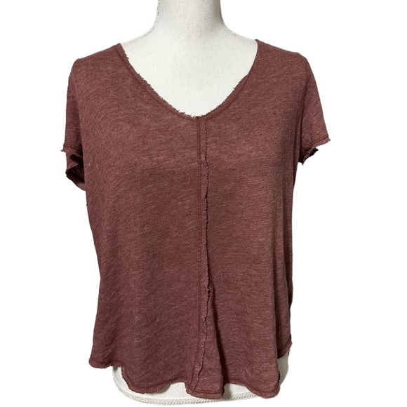 Rust red deconstructed tee - Picture 1 of 4